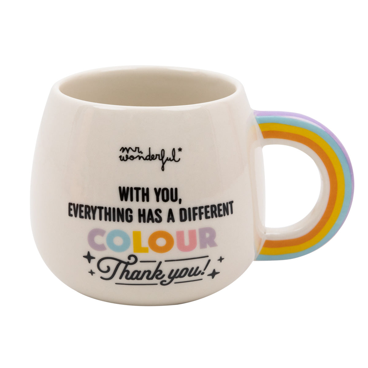 Mug 3D Arc-en-ciel - Chez toi, tout a une couleur différente. Merci!