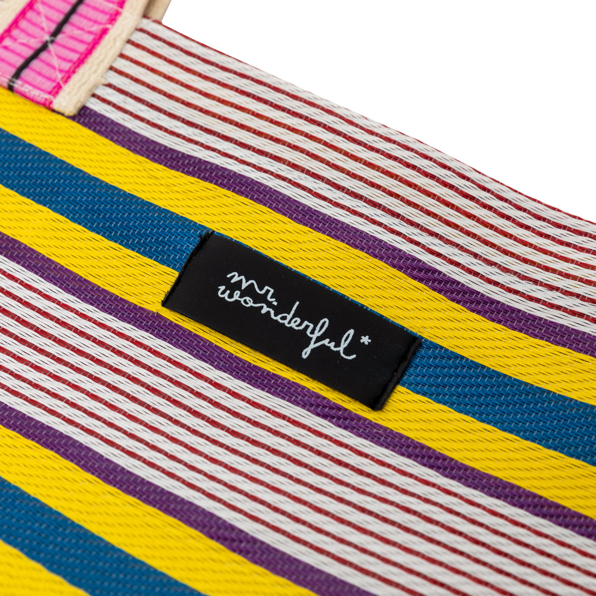 Stripe pattern bag - Blue, green and orange