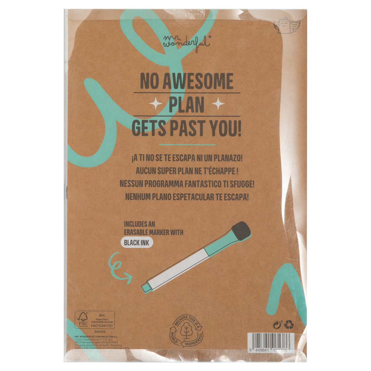 Tableau magnétique transparent - Ma semaine, mes projets