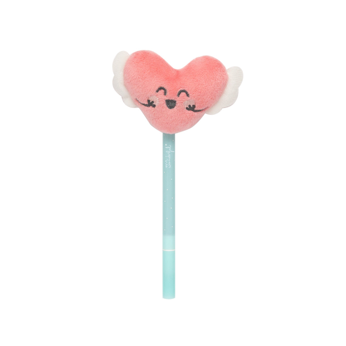 Pen with plush character - Winged heart