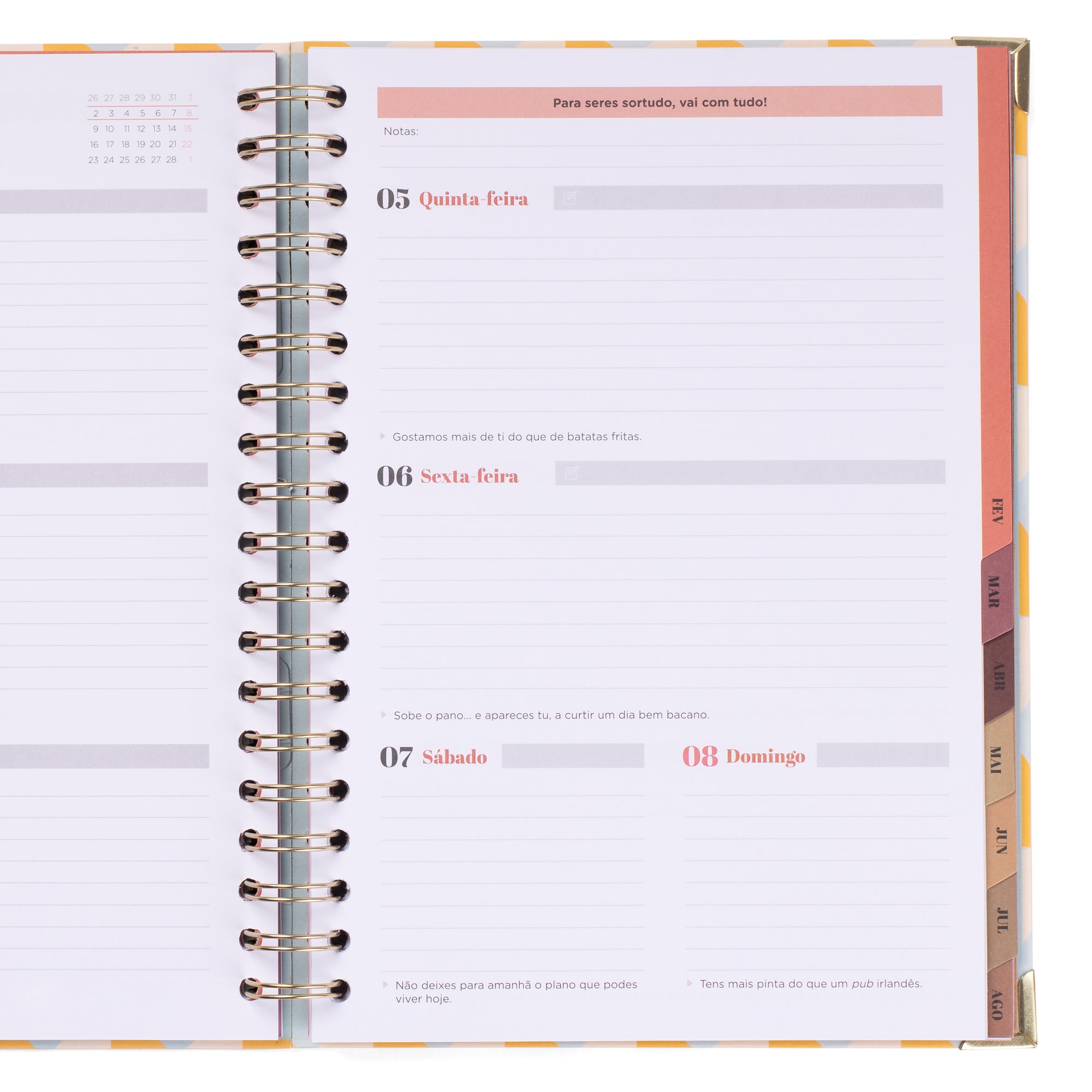 Grande conjunto de agenda semanal de escritório 2025-26 + caneta - Sem stress