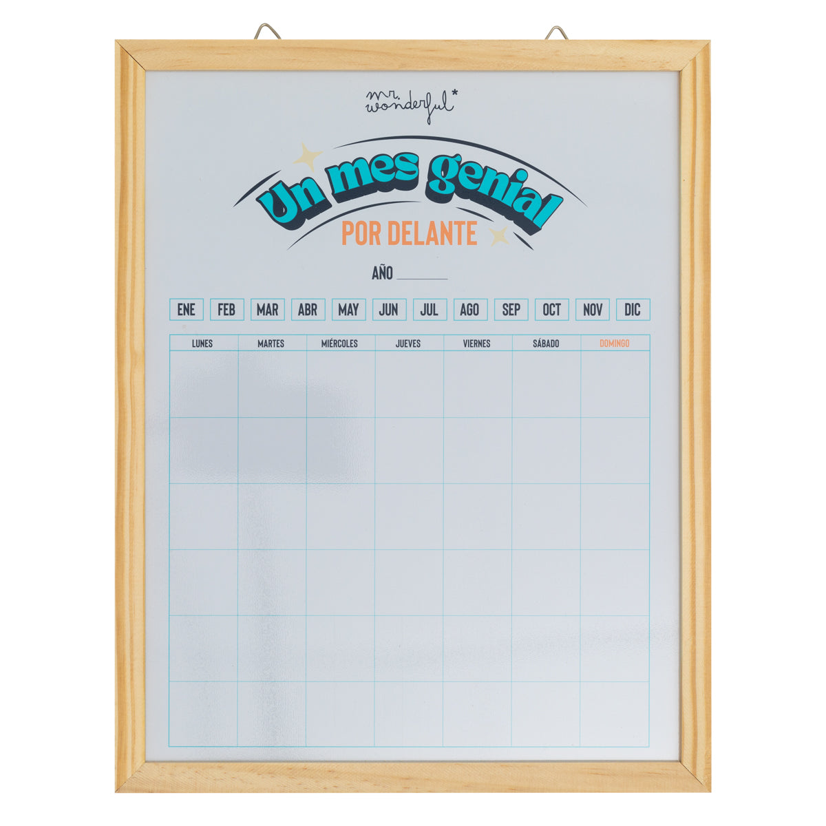 Planificador mensual de pizarra blanca para pared - Un mes genial por delante.