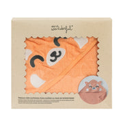 Hooded towel for babies - Red panda