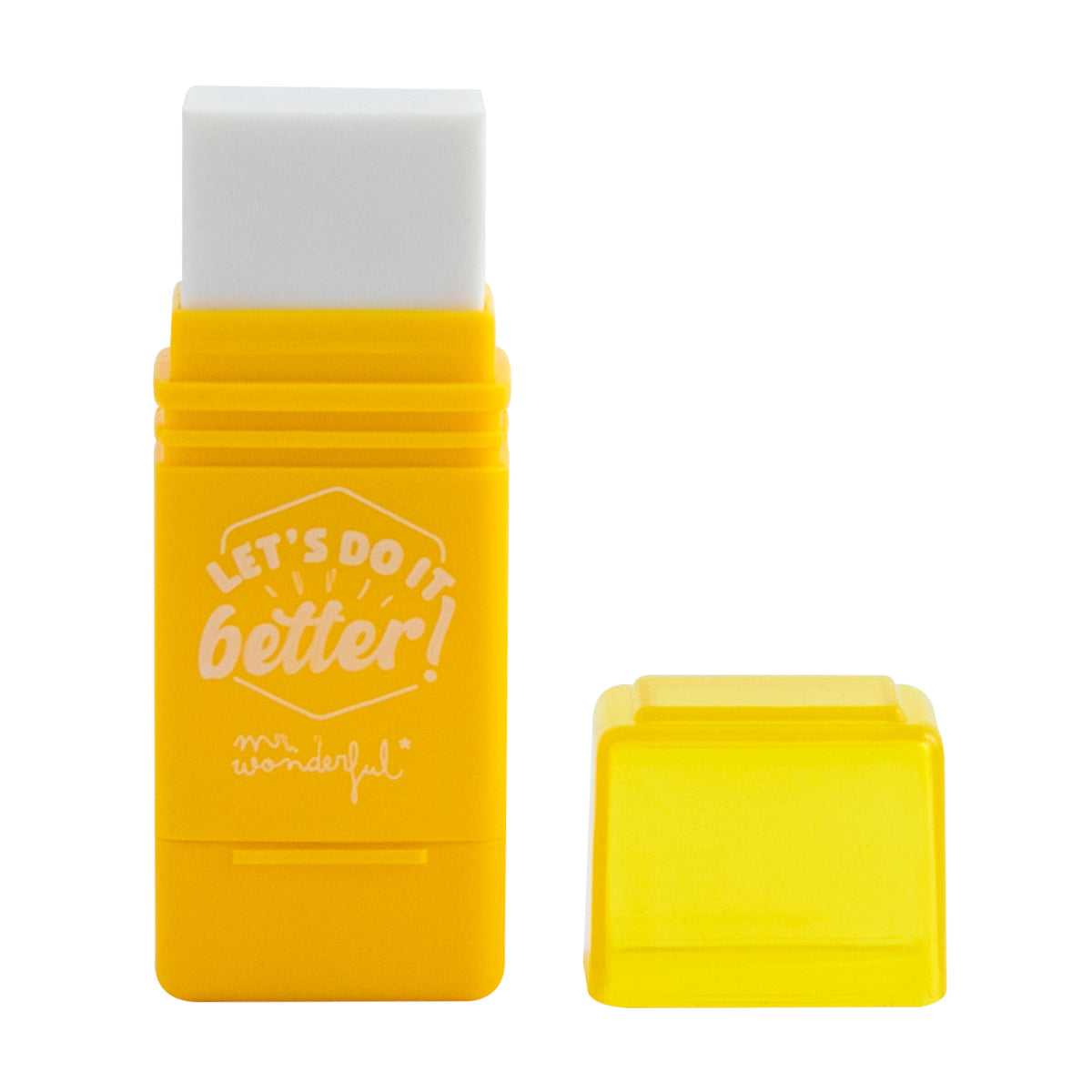 Eraser with pencil sharpener blue - Let’s do it better!