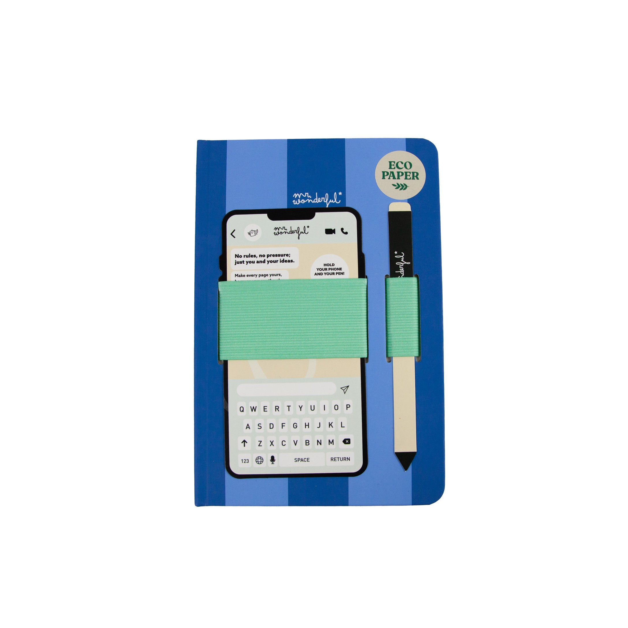 Libreta A5 con cinta para movil- Believe it or not, sometimes I write by hand