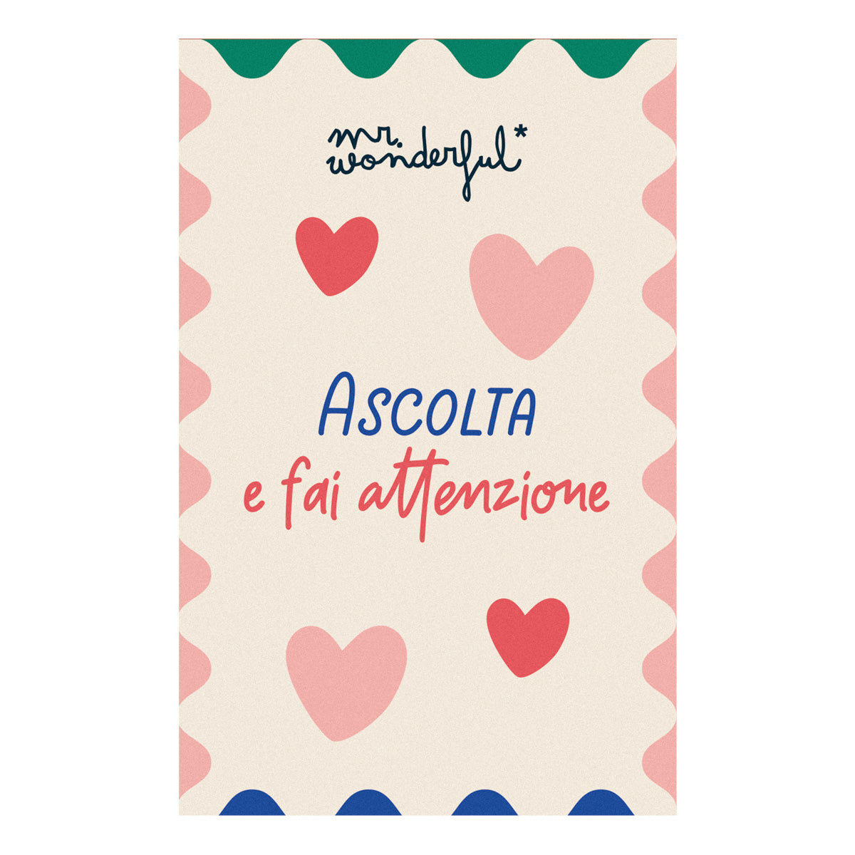 Biglietto con registratore di messaggi - Ascolta e fai attenzione a quello che ti dice il mio cuore