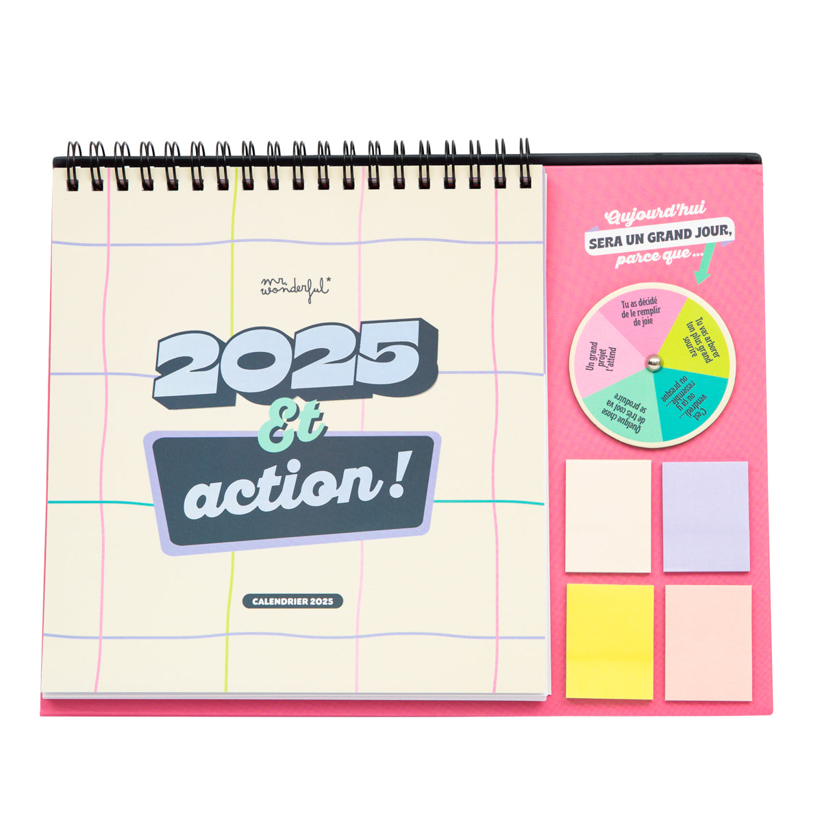 Calendrier du bureau avec roulette 2025 - 2025… et action !