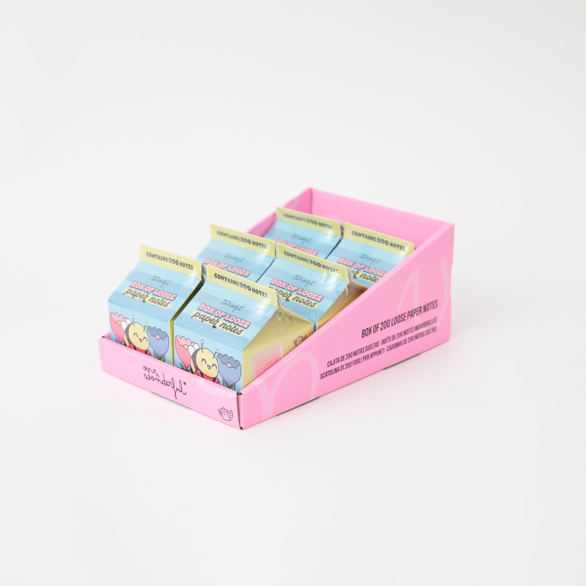 Cajita con notitas especiales y 4 diseños diferentes. Anécdotas y notas