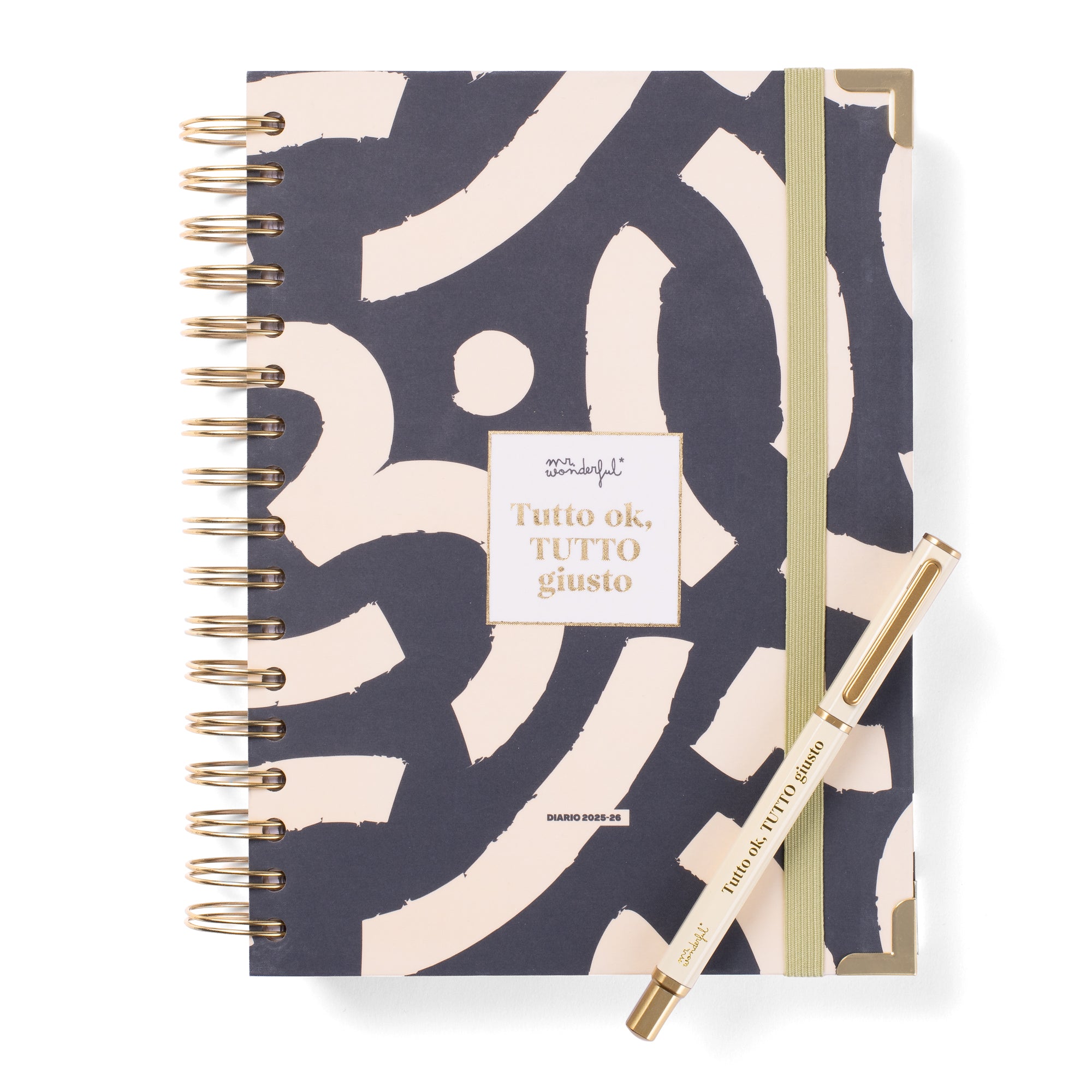Set di Diario scolastico Office 2025-26 Giornaliero + penna - Tutto ok, tutto giusto