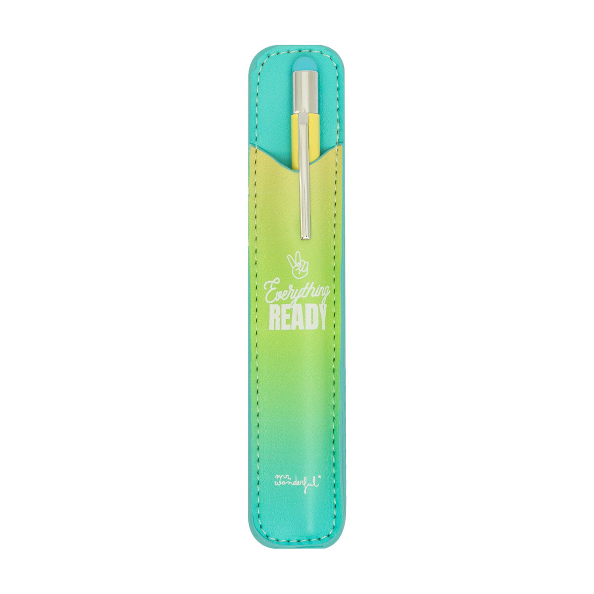 Set of pencil case + pen blue - Everything ready
