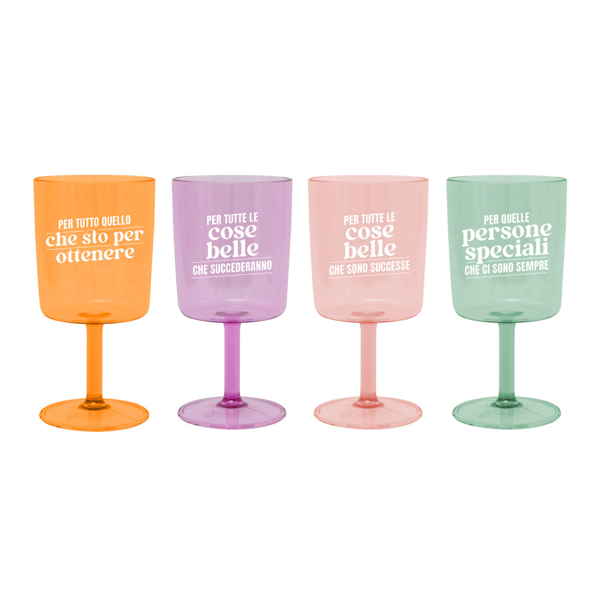 Coffret de 4 coupes à vin pour trinquer pour mille raisons