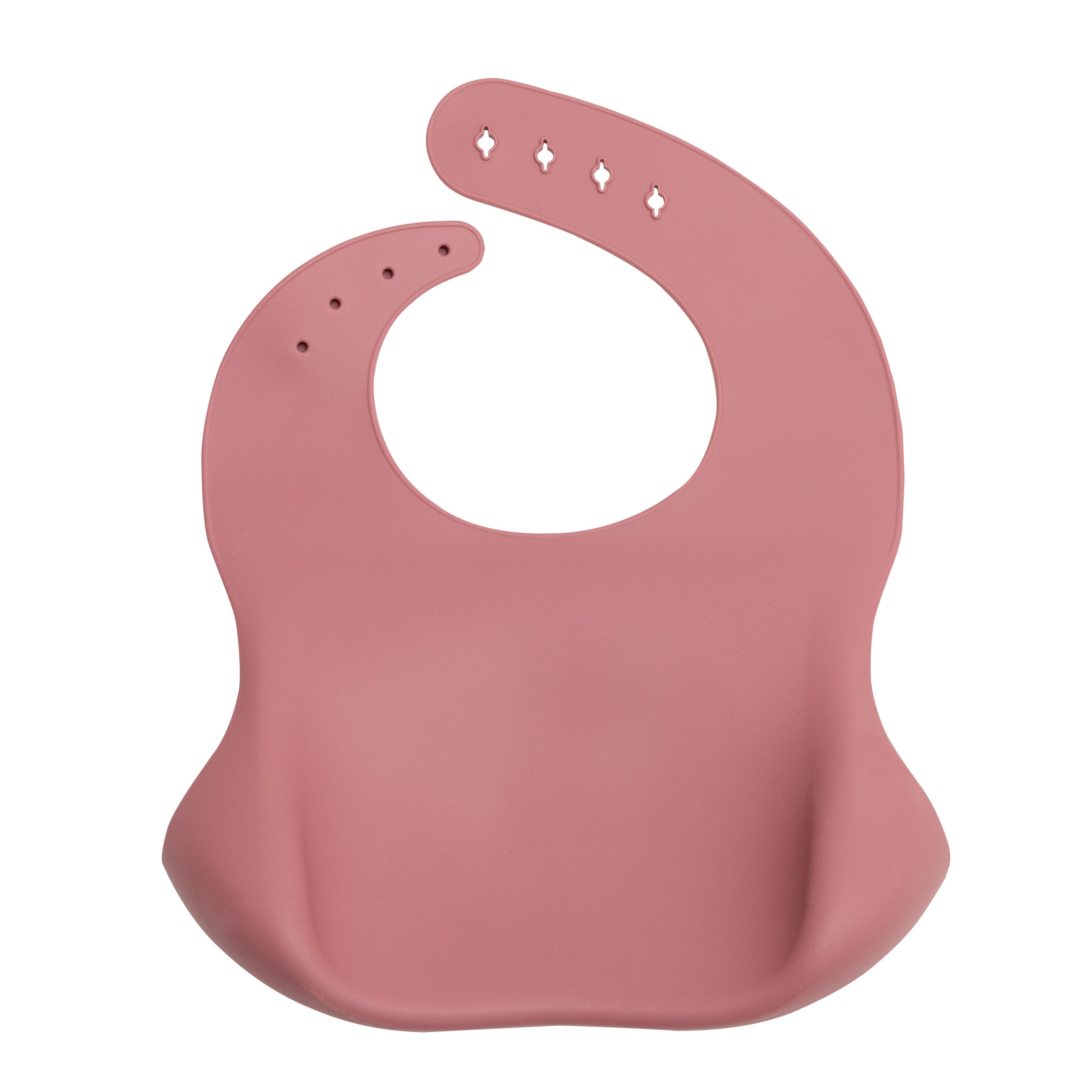 Babero ajustable de silicona rosa bebé Mr. Wonderful con mensaje