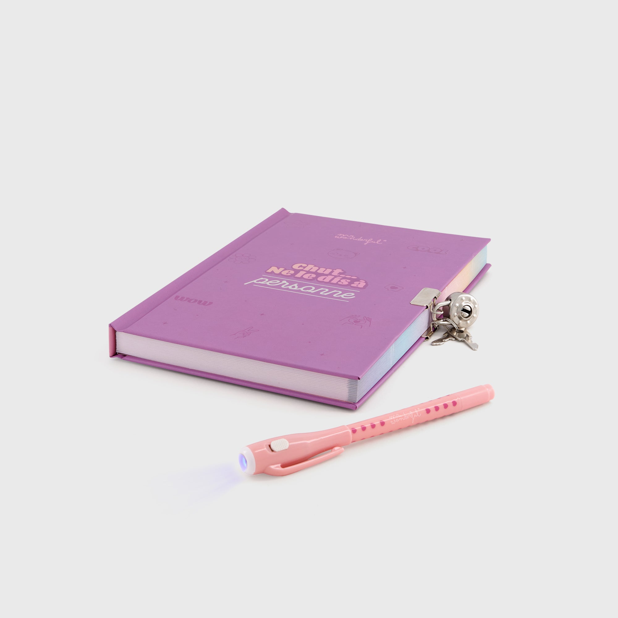 Journal intime + stylo à encre normale et invisible - Chut… ne le dis à personne
