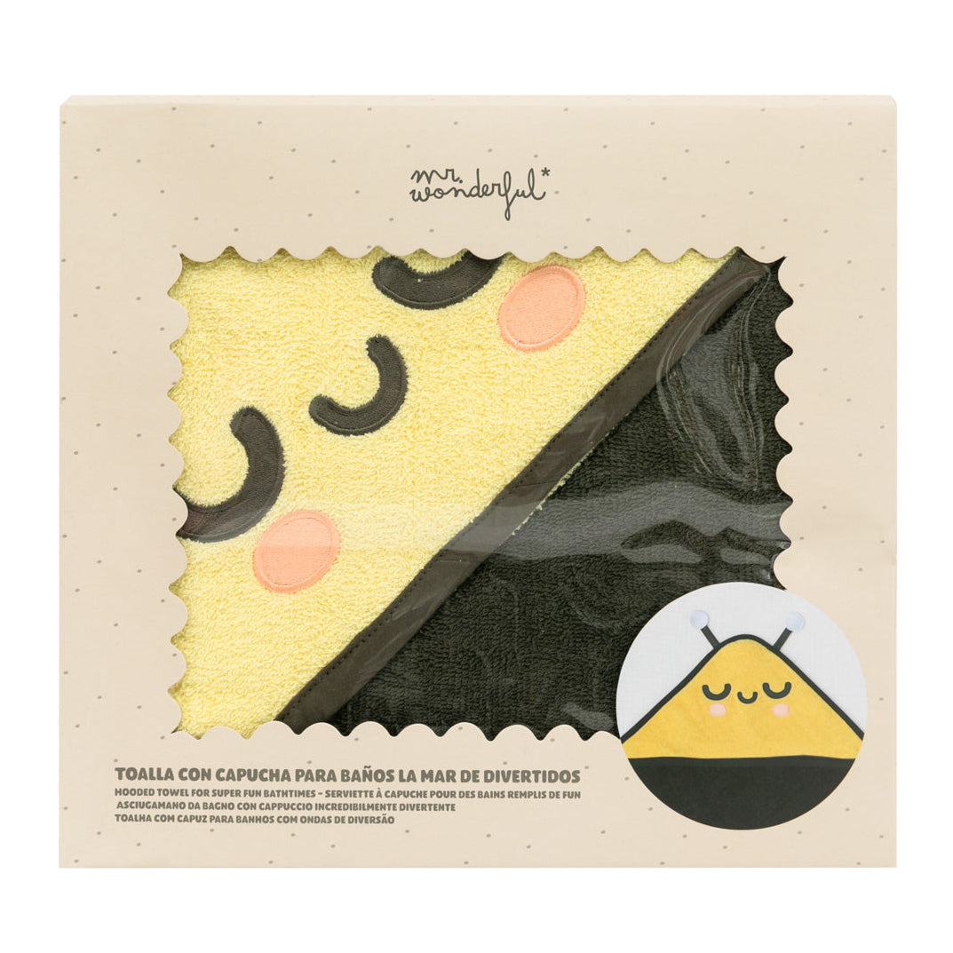 Toalla con capucha abeja Mr. Wonderful para bebés