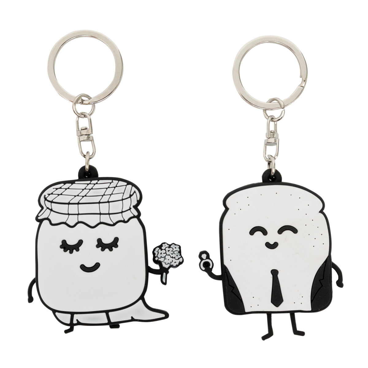 Set de 2 llaveros Iconic para bodas - Tostada y mermelada Mr. Wonderful