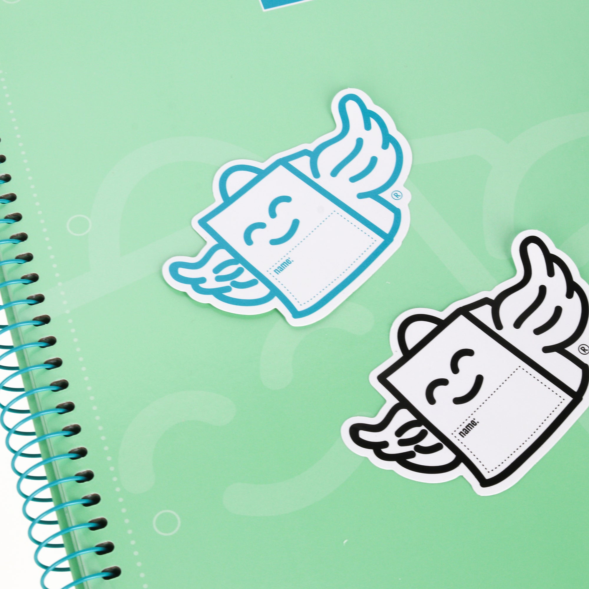 Conjunto de 2 cadernos A4 com 80 grades e folhas microperfuradas - Vermelho e menta