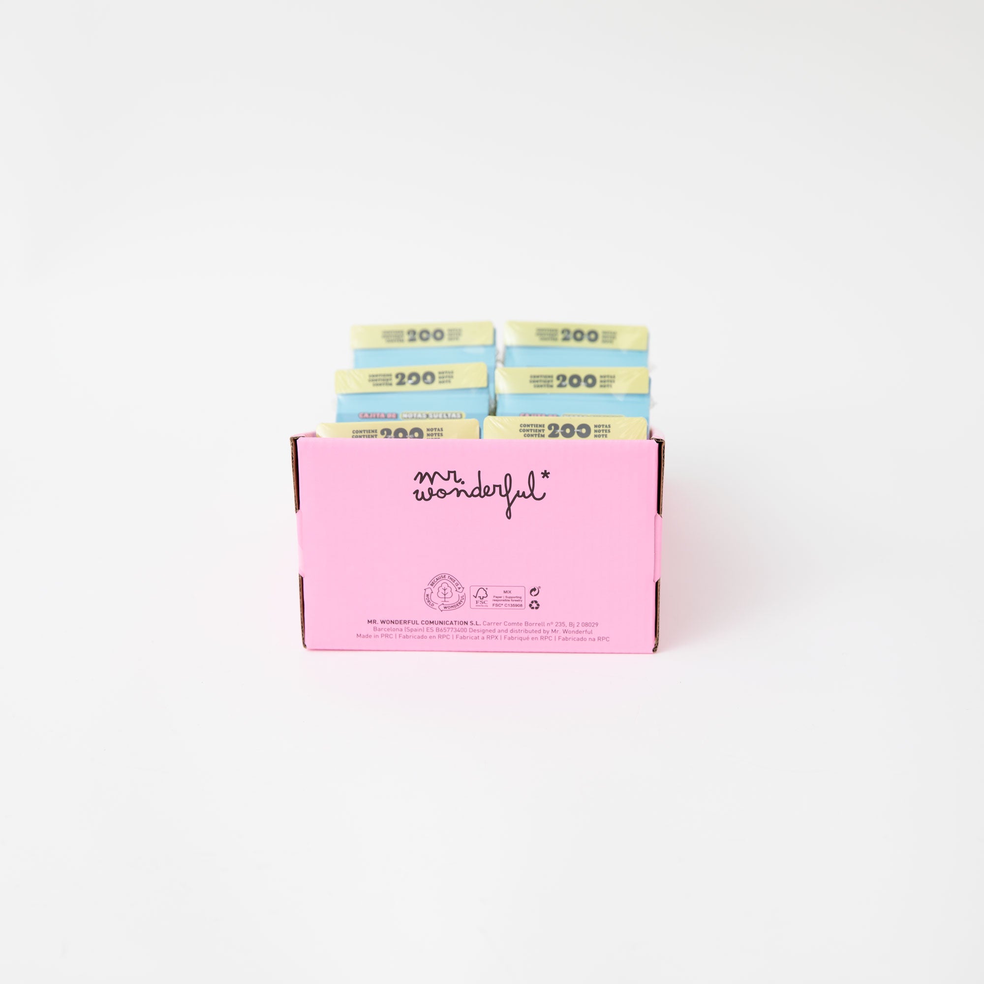 Cajita con notitas especiales y 4 diseños diferentes. Anécdotas y notas