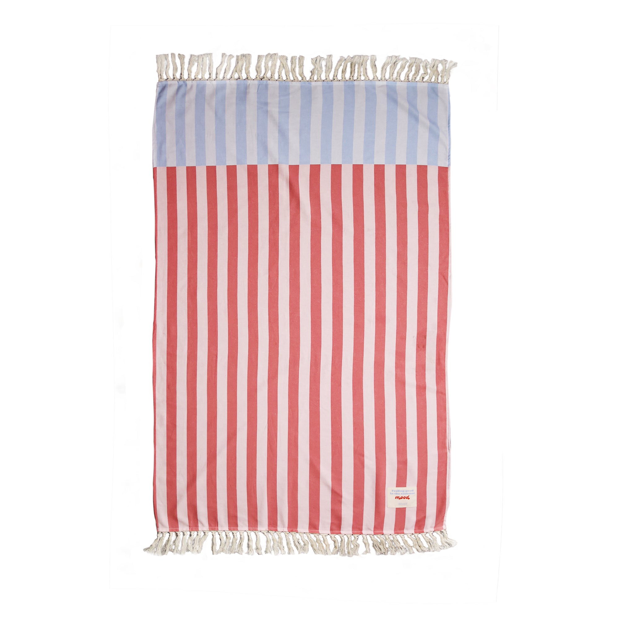 Toalla de playa a rayas Mr. Wonderful - Feeling good in the summer mood