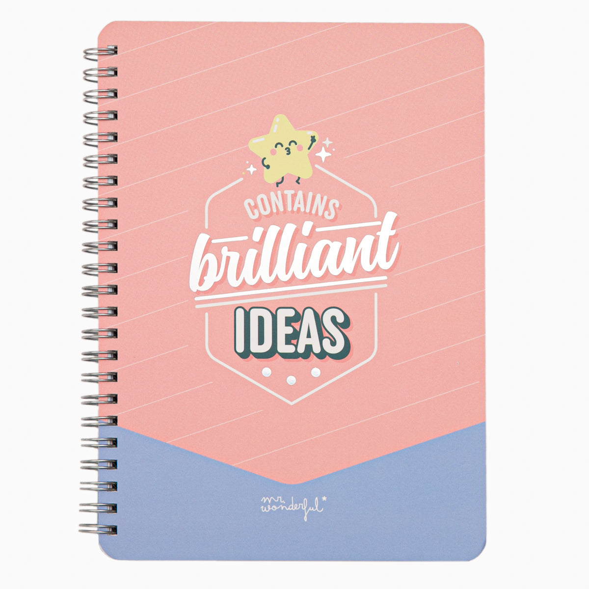 Caderno A5 - Contém ideias brilhantes