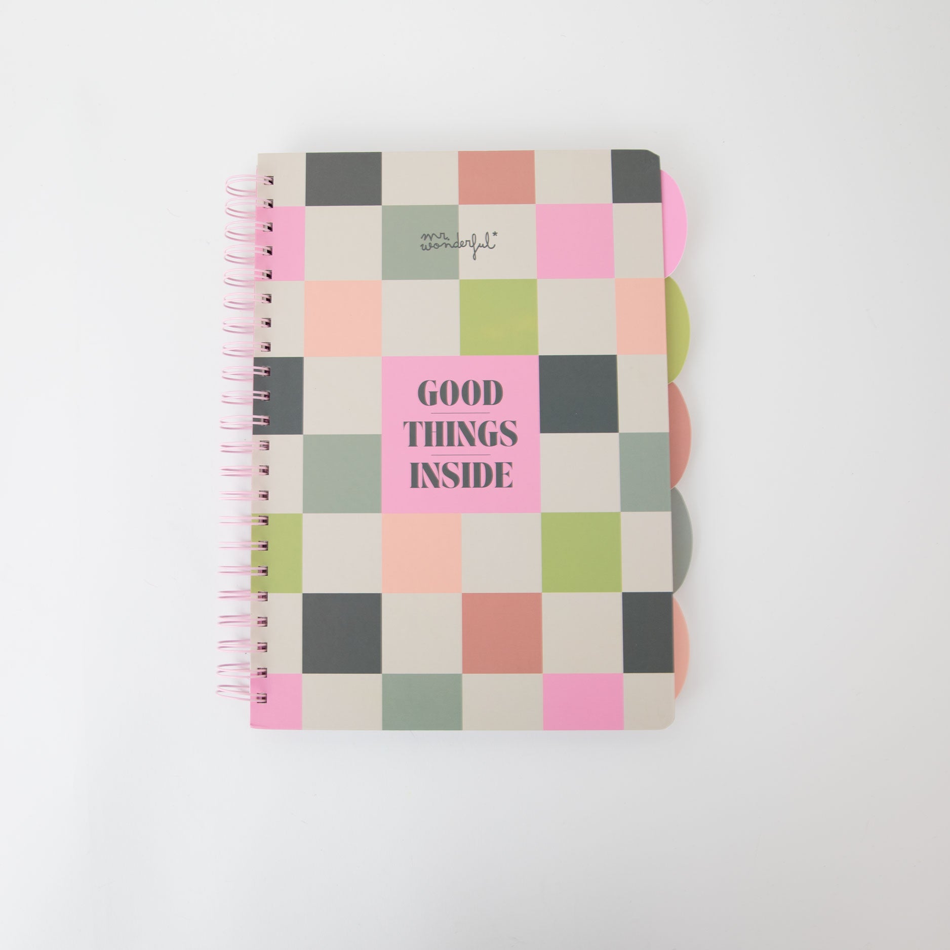A4 notebook with fold-out tabbed dividers - Good things inside