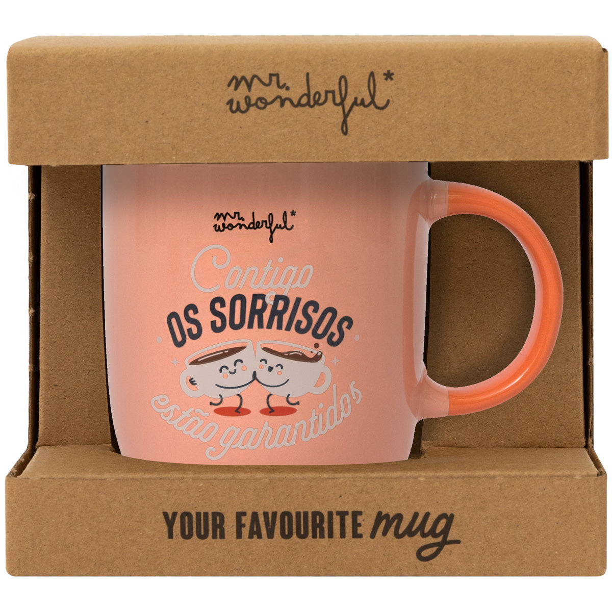 Caneca - Contigo, os sorrisos estão garantidos.