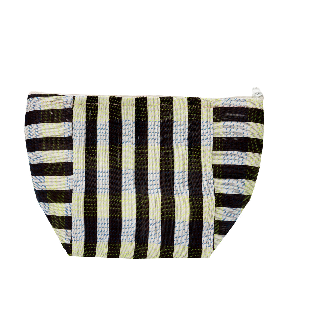 Striped beach toiletry bag – Black and white.