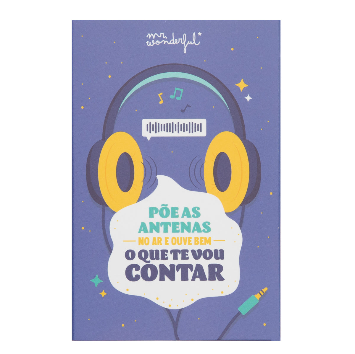 Postal com gravador de mensagens de áudio - Observe que as antenas não são as mesmas que vou lhe dizer...