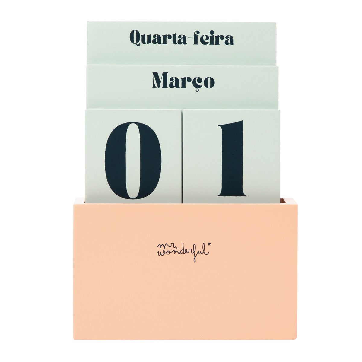 Calendário de mesa perpétuo para dias cheios de magia.