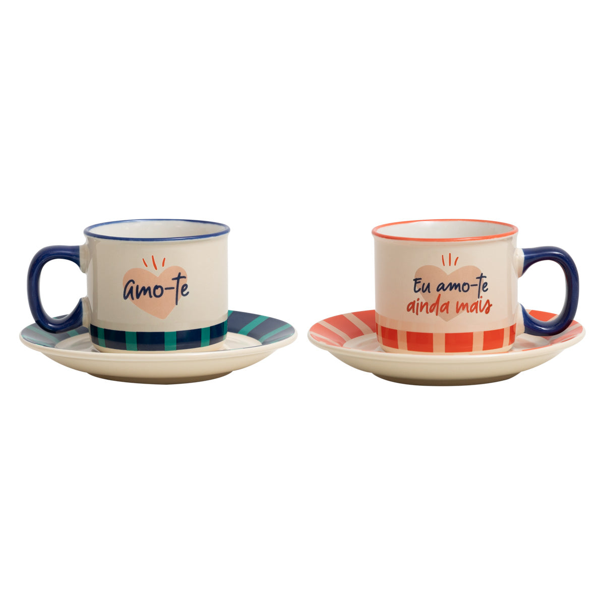 Conjunto de 2 chaves de café expresso para demonstrar o amor verdadeiro