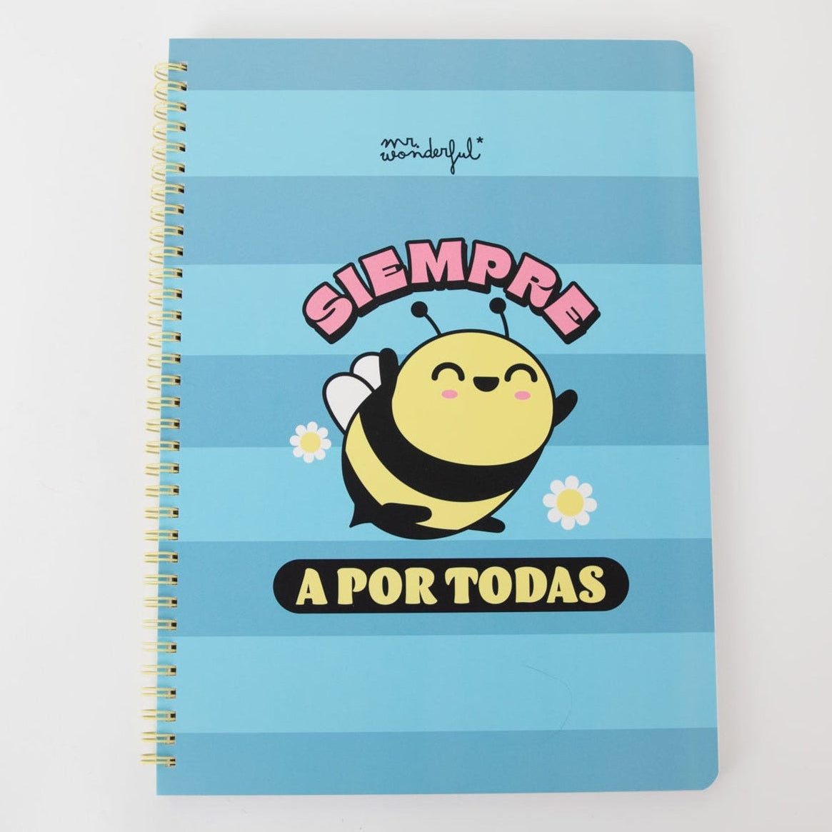 Libreta A4 para la vuelta al cole Abeja Mr. Wonderful - Siempre a por todas