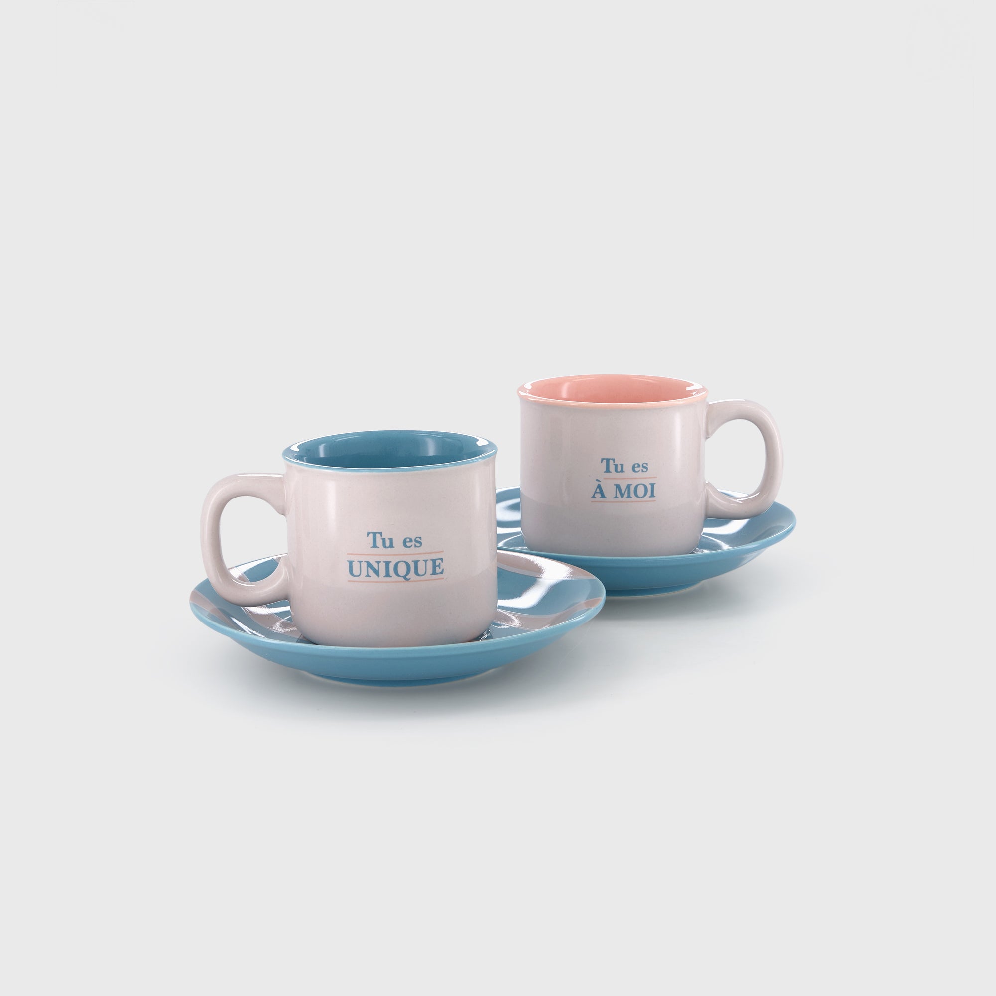 Set de 2 tasses espresso - Tu es unique. Tu es à moi