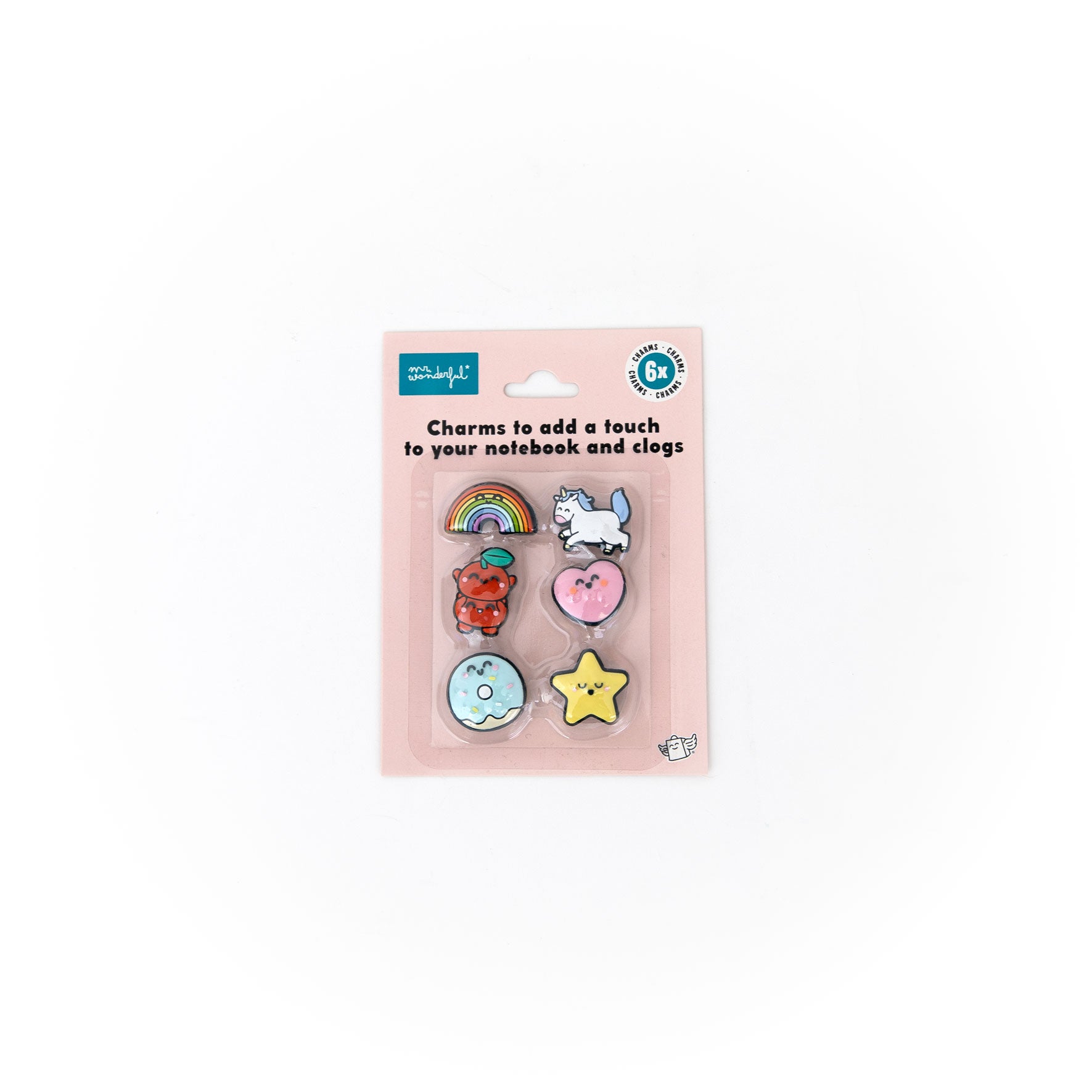 Charms - Arcoíris, unicornio, corazón, estrella, rosquilla y cerezas