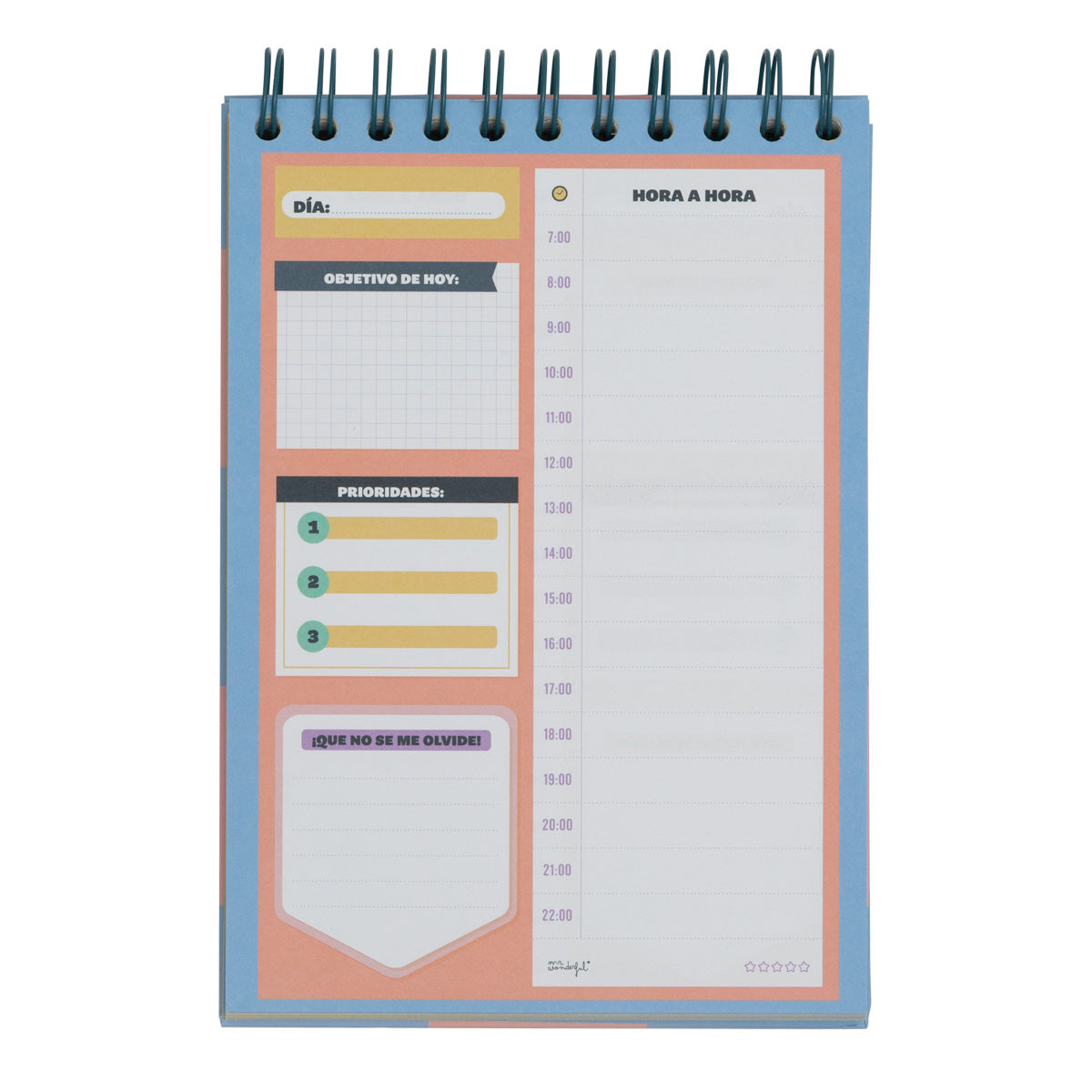 Planificador vertical diario - Muchos días, muchos planes.