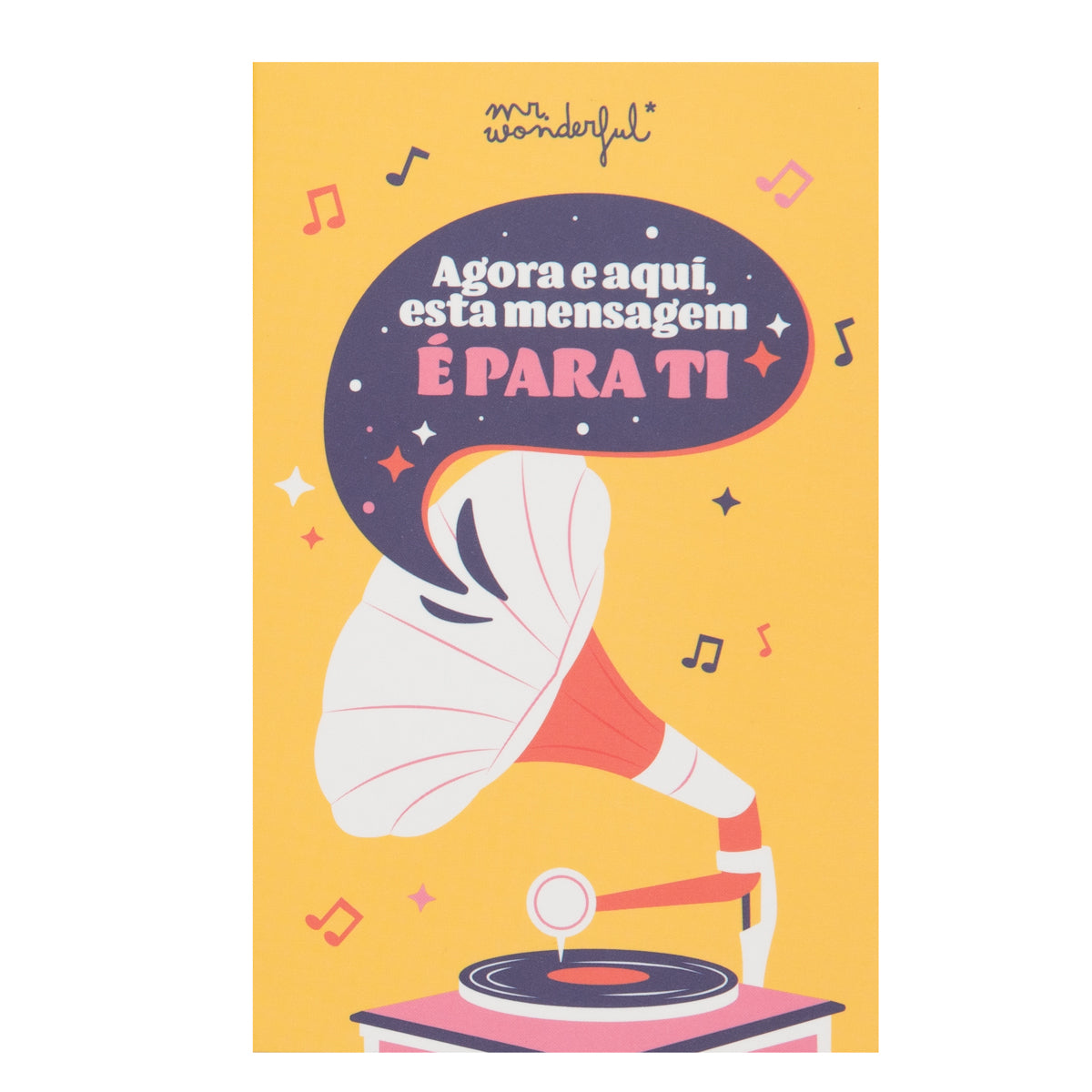 Cartão postal com gravador de mensagem de áudio - Agora aqui, esta mensagem é para você