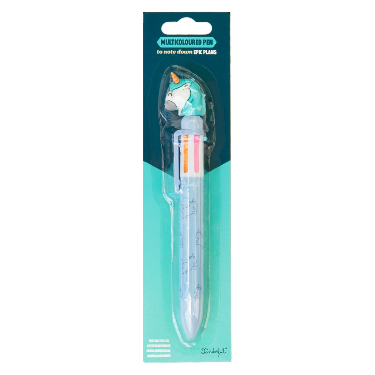 Multi-coloured pen to note down epic plans - Unicorn