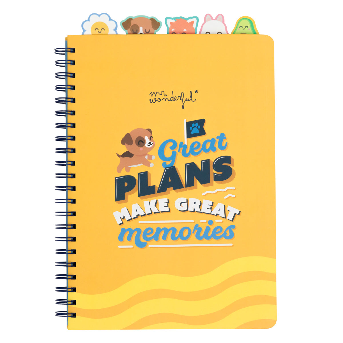 Cuaderno A4 con separadores de animalitos - Great plans make great memories.