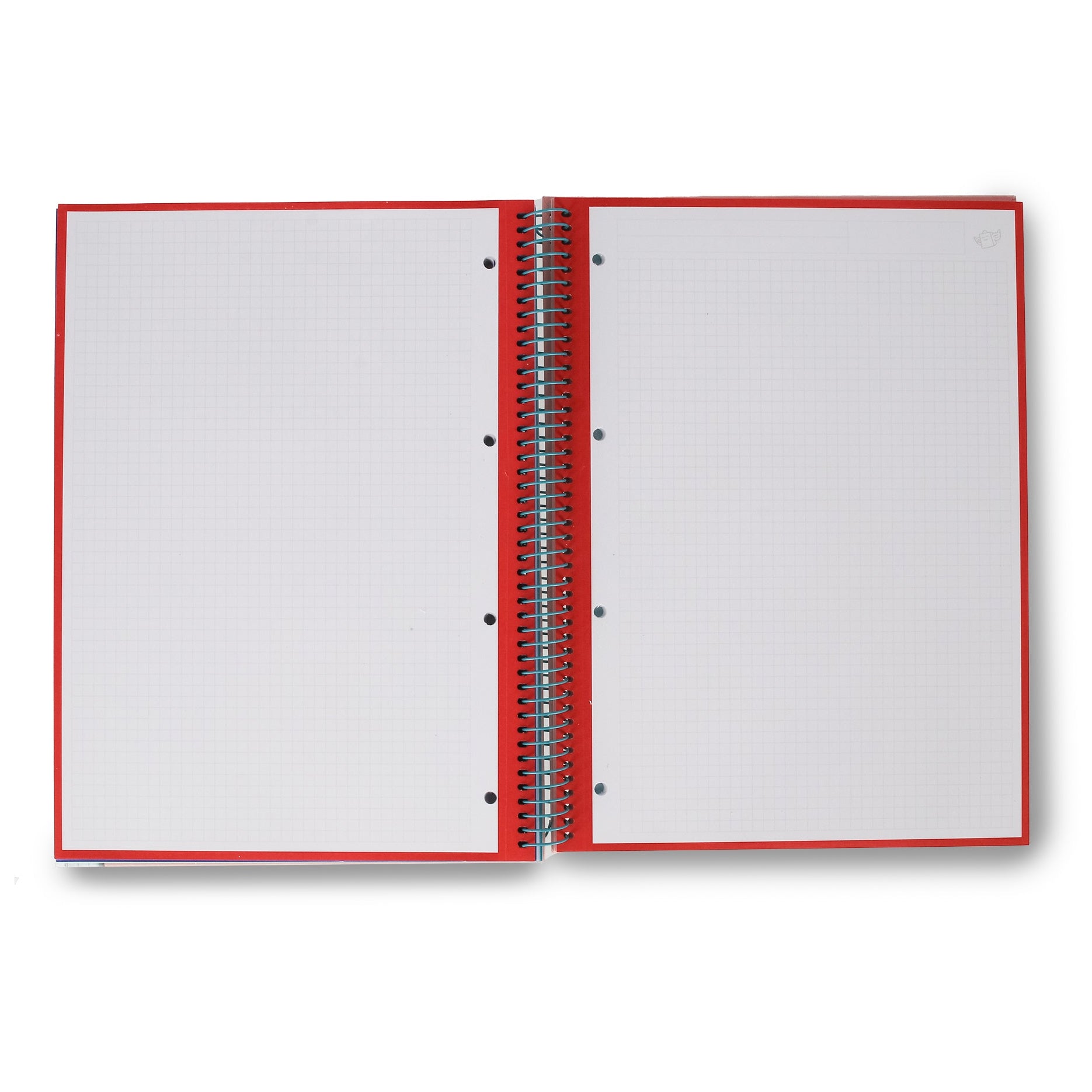 Libreta A4 Mr. Wonderful básica roja 120 hojas para la vuelta al cole - Cuadriculada y microperforada