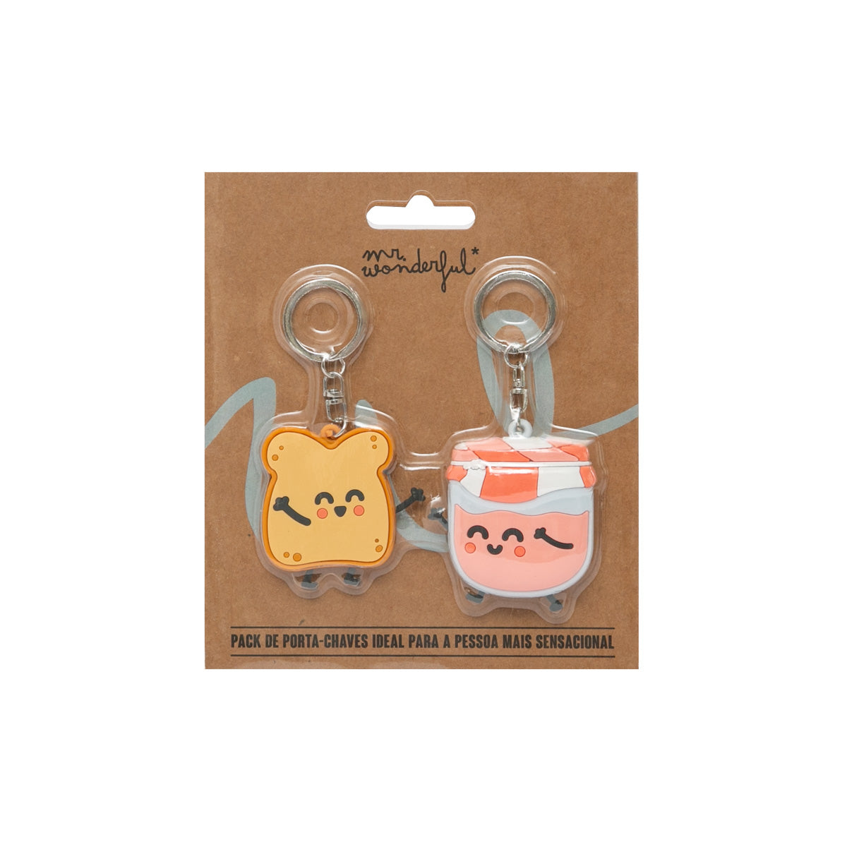Pack de 2 porta-chaves - Torrada e doce.