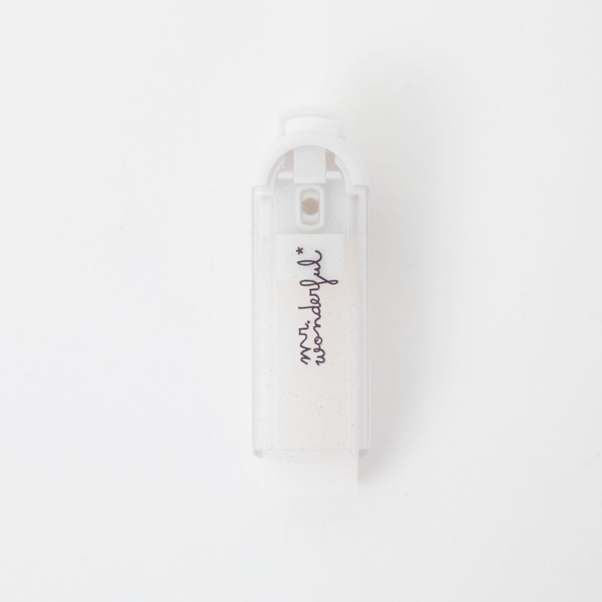 Goma de borrar con dosificador de ruedita - White glitter