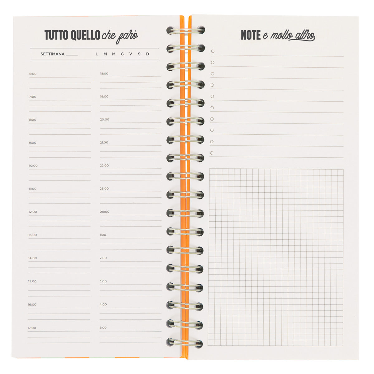 Agenda journalier orange - Très facile à réaliser et à apprécier