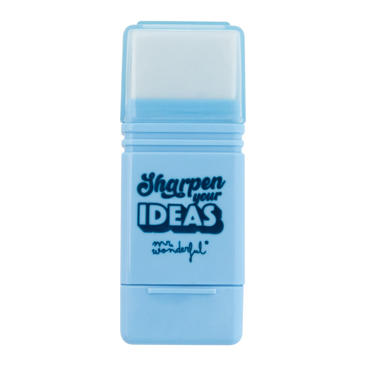 Eraser with pencil sharpener - Sharpen your ideas.