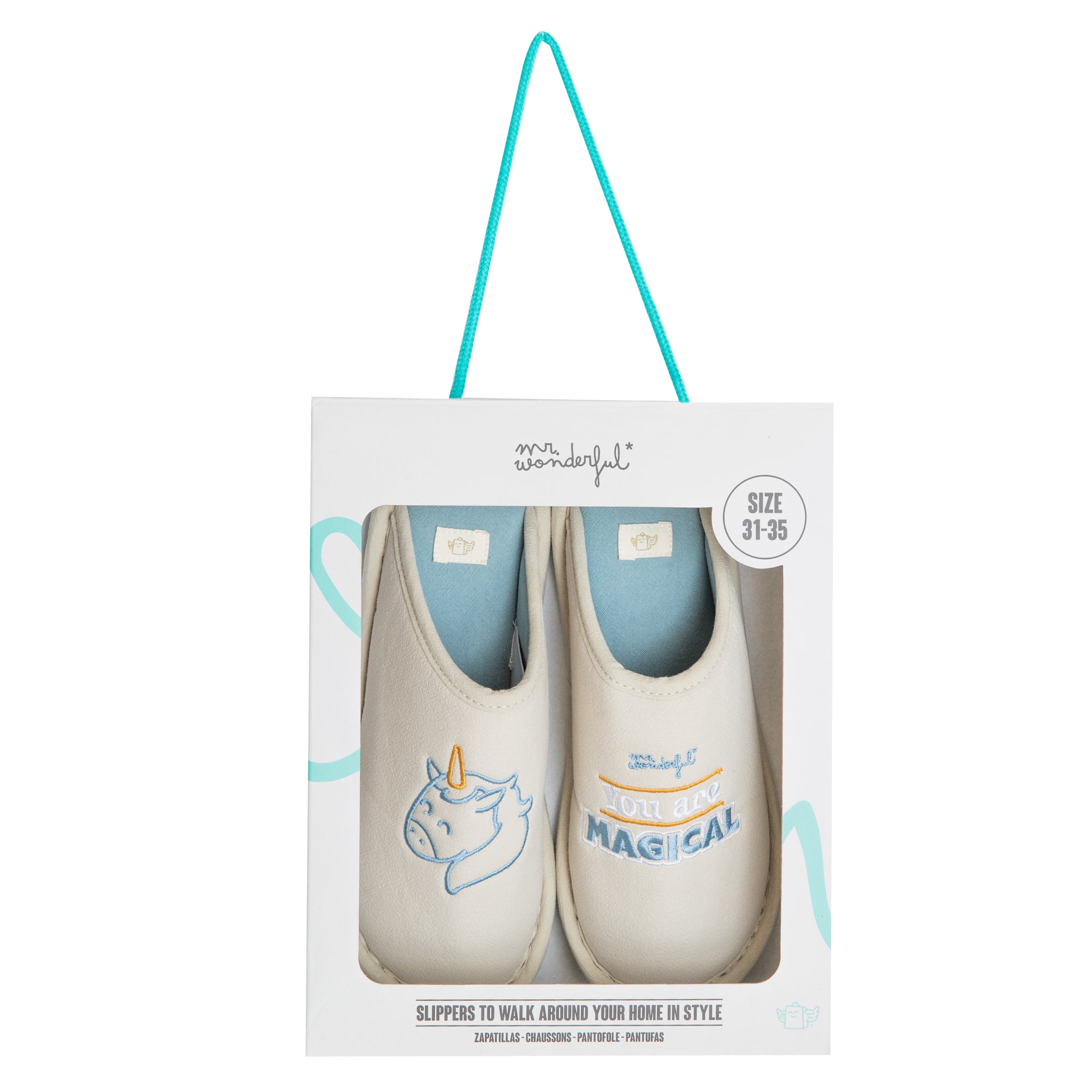 Slippers size 31-35 Unicorn - You are magical.