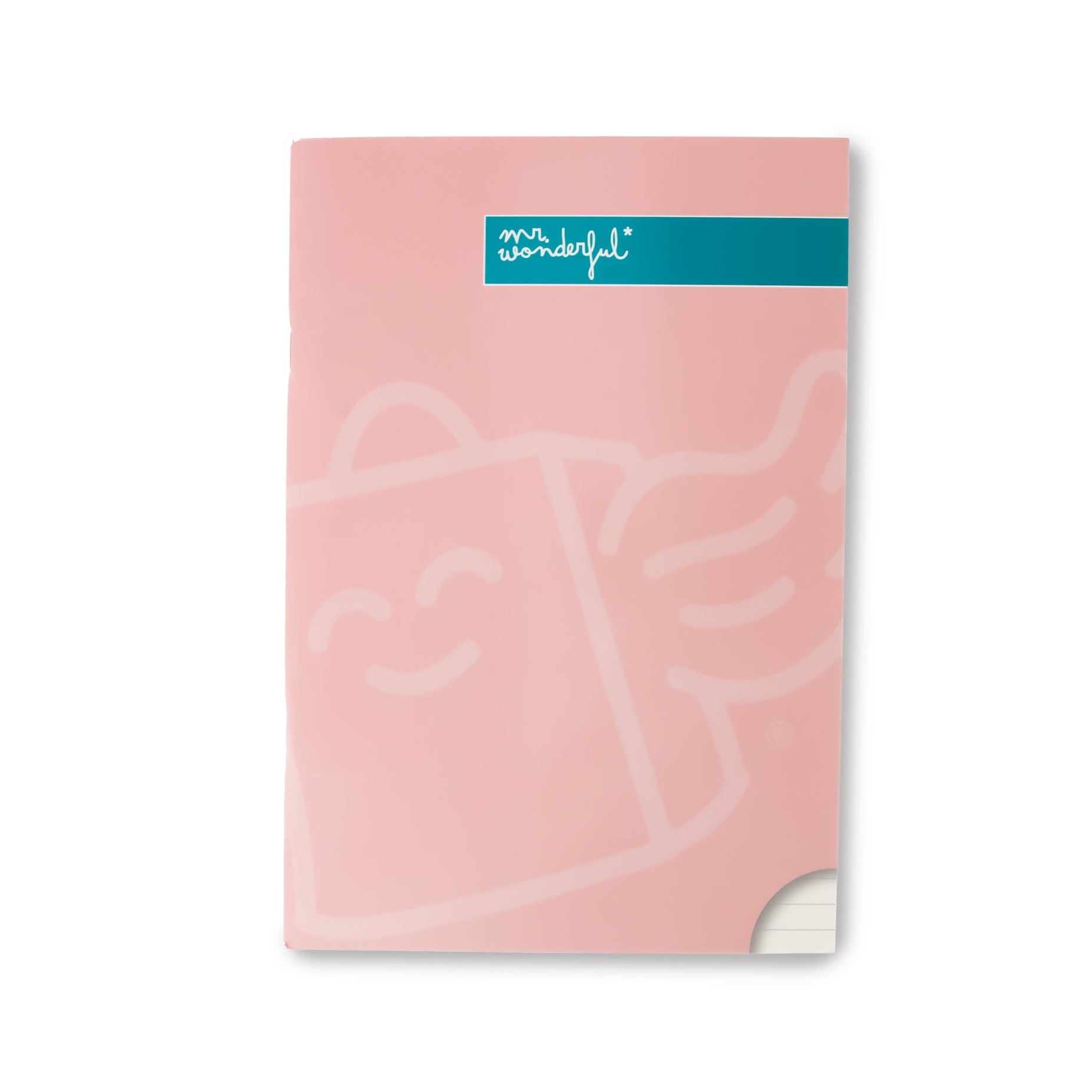 Libreta A5 Mr. Wonderful básica rosa 48 hojas - Pautada