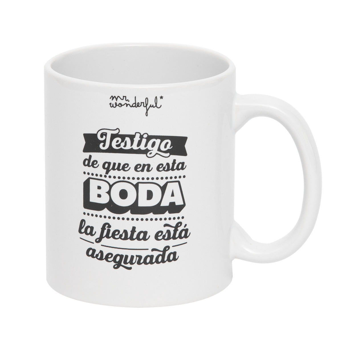 Taza Iconic - Testigo de que en esta boda la fiesta está asegurada