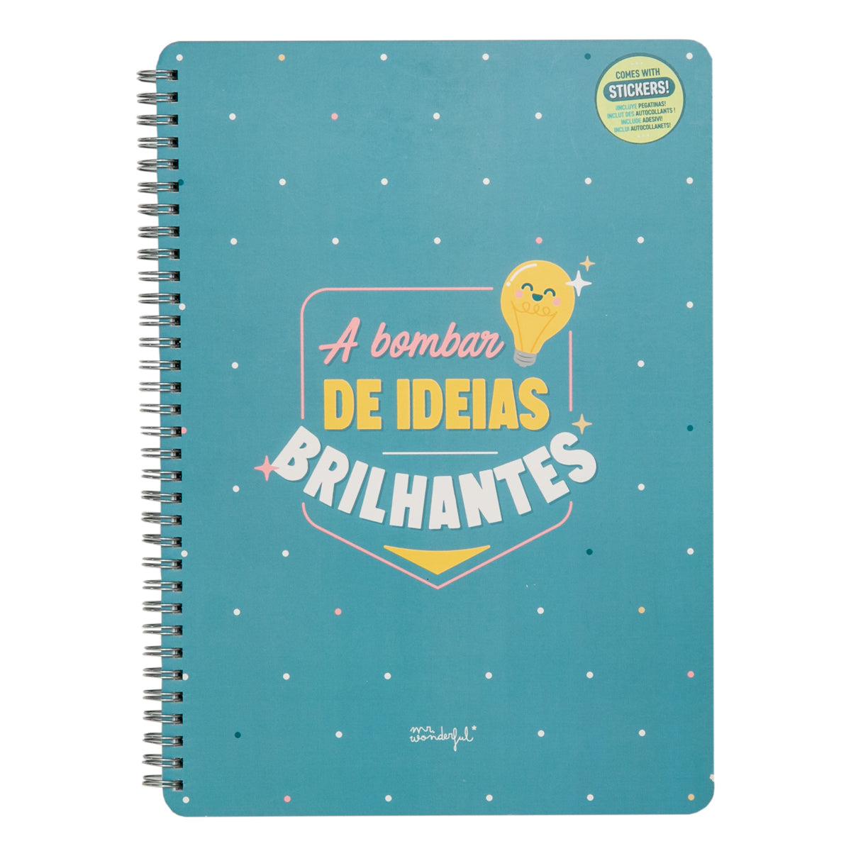 Caderno A4 - Transbordando de ideias brilhantes