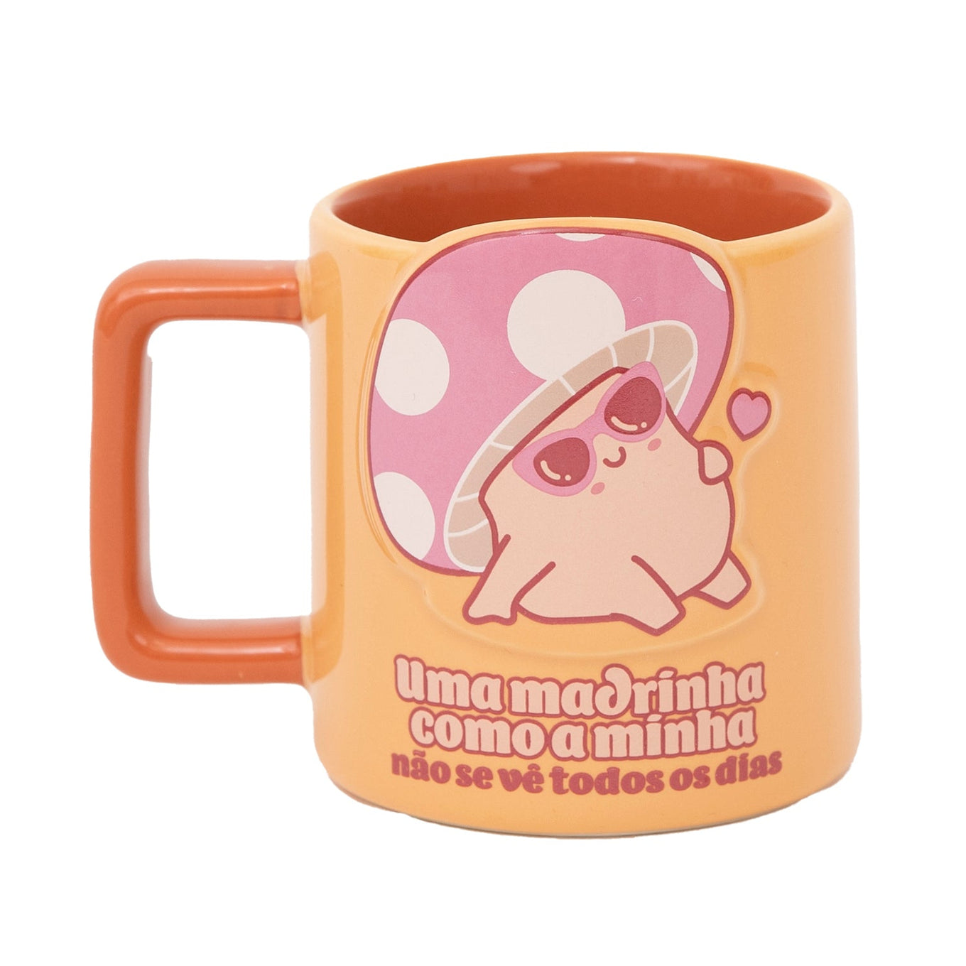 Caneca 3D com mensagem em português para madrinhas Mr. Wonderful cogumelo - Uma madrinha como a minha não se vê todos os dias