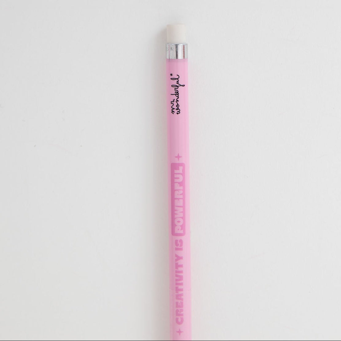 Lápiz infinito - Creativity is powerful