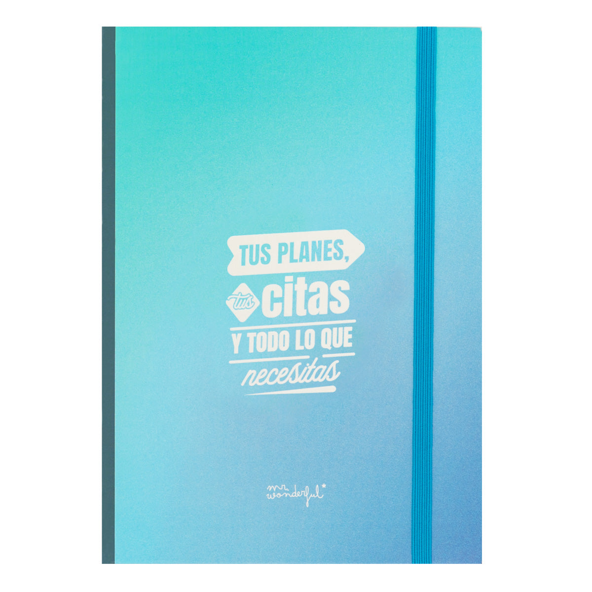 Caderno de notas adesivas azuis - Seus planos, seus compromissos e tudo o que você precisa