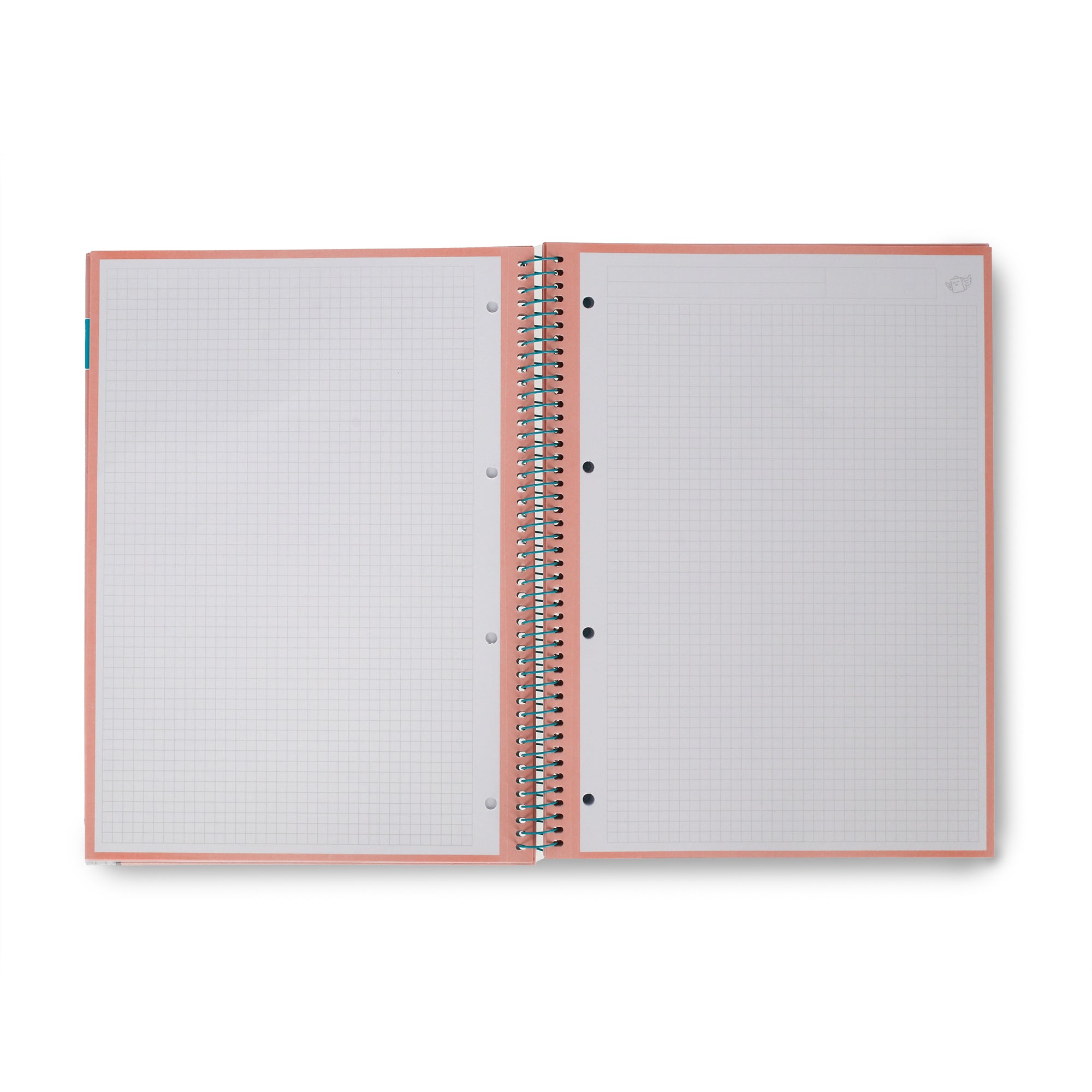 Libreta A4 Mr. Wonderful básica rosa 80 hojas para la vuelta al cole - Cuadriculada y microperforada