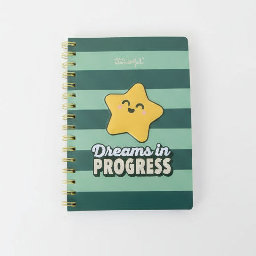 Libreta A5 estrella 3D Mr. Wonderful - Dreams in progress